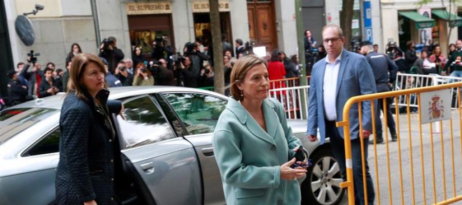 Carme Forcadell, a su llegada a la sede del Tribunal Supremo Carme Forcadell, a su llegada a la sede del Tribunal Supremo