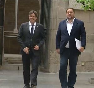 Imagen de archivo de Puigdemont y Junqueras Imagen de archivo de Puigdemont y Junqueras