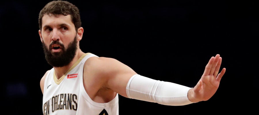 Nikola Mirotic, en un partido con los New Orleans Pelicans Nikola Mirotic, en un partido con los New Orleans Pelicans