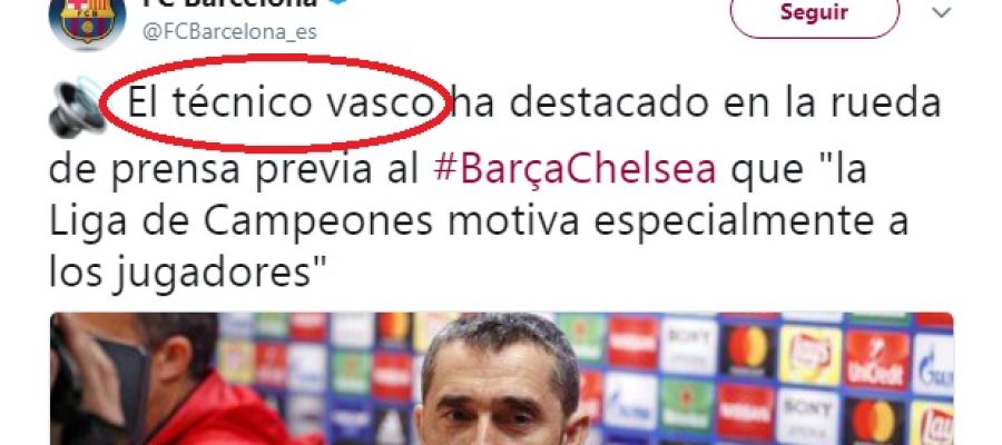 El error del Barça con Ernesto Valverde El error del Barça con Ernesto Valverde