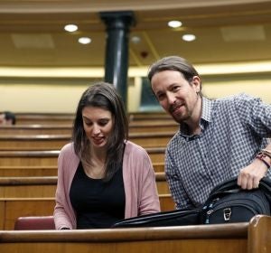 Pablo Iglesias e Irene Montero en el Congreso de los Diputados Pablo Iglesias e Irene Montero en el Congreso de los Diputados