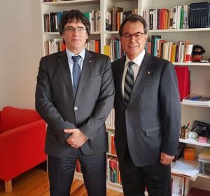 Artur Mas con Carles Puigdemont en Berlín. Artur Mas con Carles Puigdemont en Berlín.