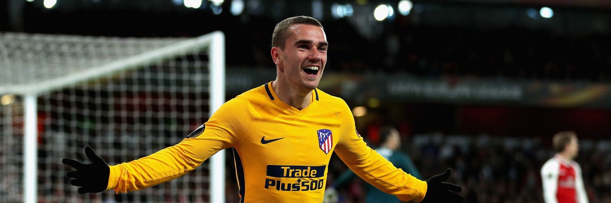 Griezmann celebra su gol en el Emirates Stadium Griezmann celebra su gol en el Emirates Stadium