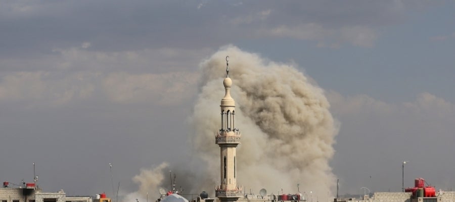 Bombardeo en la ciudad de Homs Bombardeo en la ciudad de Homs