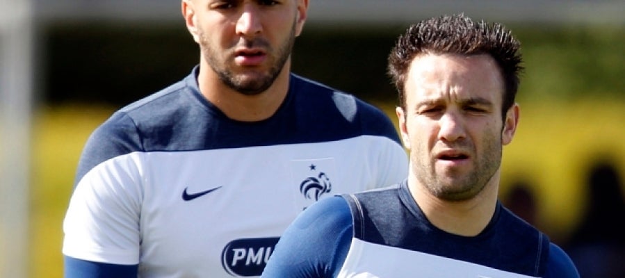 Valbuena y Benzema Valbuena y Benzema
