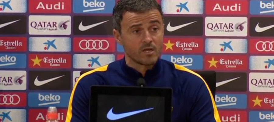 Luis Enrique, durante la rueda de prensa Luis Enrique, durante la rueda de prensa