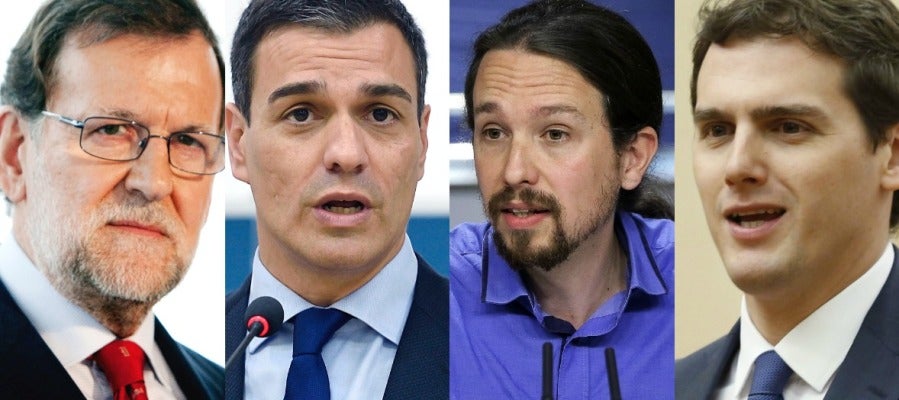 Rajoy, Sánchez, Iglesias y Rivera Rajoy, Sánchez, Iglesias y Rivera
