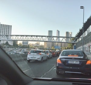 Atasco en Madrid durante el Día sin Coches Atasco en Madrid durante el Día sin Coches