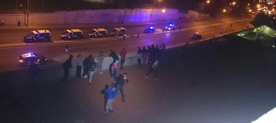 Imagen del motín en la azotea del CIE de Aluche Imagen del motín en la azotea del CIE de Aluche