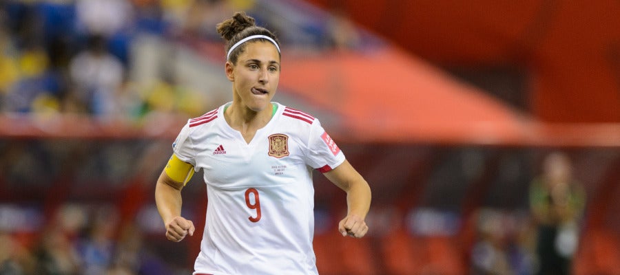 Vero Boquete, durante un partido con España Vero Boquete, durante un partido con España