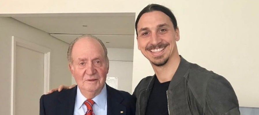 Ibrahimovic, junto al rey Juan Carlos Ibrahimovic, junto al rey Juan Carlos