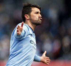 David Villa celebra un gol David Villa celebra un gol