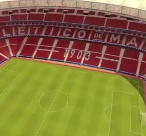 Aspecto de la grada del Wanda Metropolitano en una recreación virtual Aspecto de la grada del Wanda Metropolitano en una recreación virtual