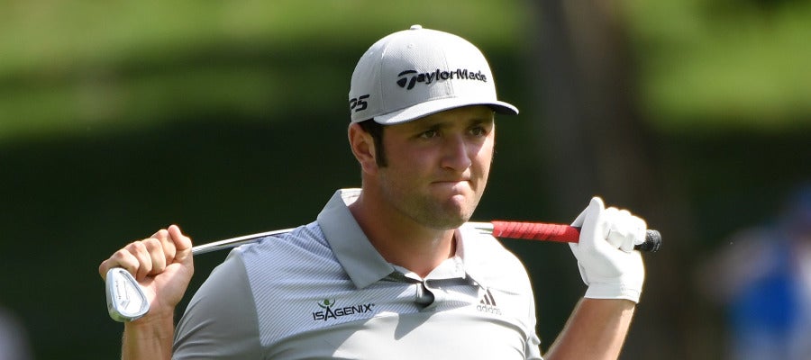 Jon Rahm se lamenta tras un golpe en el hoyo 18 Jon Rahm se lamenta tras un golpe en el hoyo 18