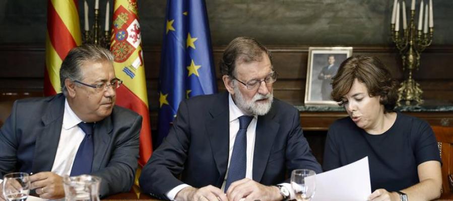 Mariano Rajoy, Juan Ignacio Zoido y Soraya Sáenz de Santamaría Mariano Rajoy, Juan Ignacio Zoido y Soraya Sáenz de Santamaría