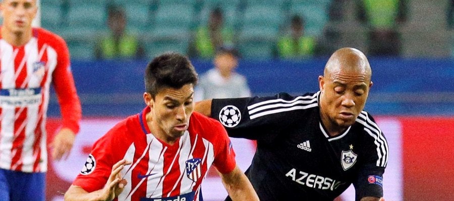 Gaitán, en el partido ante el Qarabag. Gaitán, en el partido ante el Qarabag.