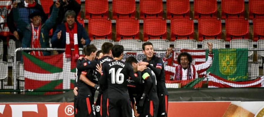Los jugadores del Athletic celebran un gol Los jugadores del Athletic celebran un gol