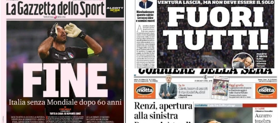 La eliminación de Italia, en la prensa La eliminación de Italia, en la prensa
