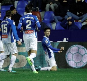 Gerard Moreno celebra su gol ante el Levante Gerard Moreno celebra su gol ante el Levante