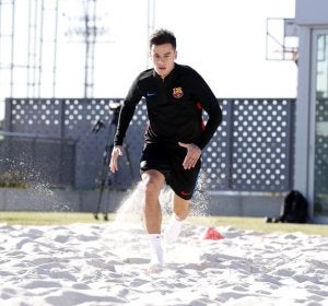 Coutinho, entrenando en solitario Coutinho, entrenando en solitario