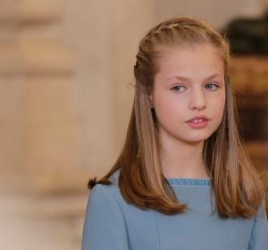 La princesa Leonor durante el acto de imposición del Toisón de Oro La princesa Leonor durante el acto de imposición del Toisón de Oro