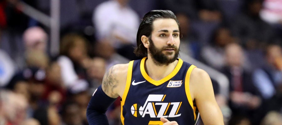Ricky Rubio, durante un partido de los Jazz Ricky Rubio, durante un partido de los Jazz