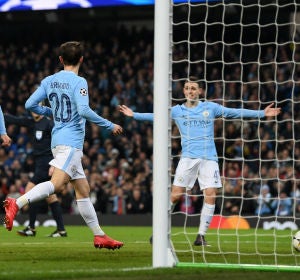 El Manchester City celebra un gol El Manchester City celebra un gol