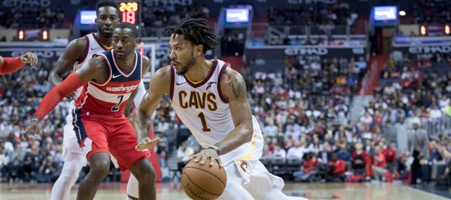 Derrick Rose, durante un partido de los Cavaliers Derrick Rose, durante un partido de los Cavaliers