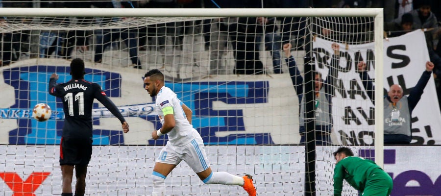 Dimitri Payet celebra el 2-0 ante Herrerín Dimitri Payet celebra el 2-0 ante Herrerín