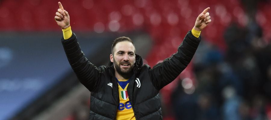 Higuaín, tras la victoria en Wembley Higuaín, tras la victoria en Wembley