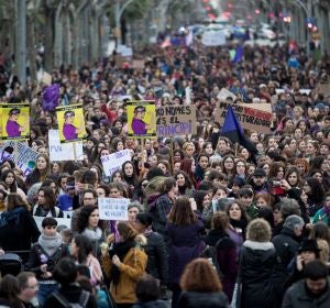 Manifestación feminista por la huelga del 8M en España Manifestación feminista por la huelga del 8M en España
