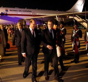 Mariano Rajoy en su llegada a Argentina Mariano Rajoy en su llegada a Argentina