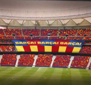 El tifo del Barcelona para la final de la Copa del Rey El tifo del Barcelona para la final de la Copa del Rey