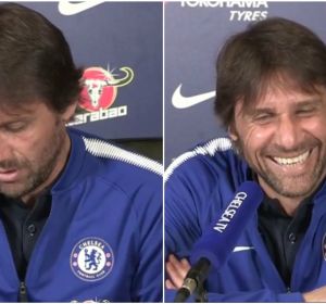 Conte recibe la llamada de su mujer en rueda de prensa Conte recibe la llamada de su mujer en rueda de prensa