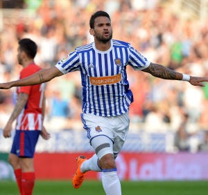Willian José celebra su gol contra el Atlético de Madrid Willian José celebra su gol contra el Atlético de Madrid