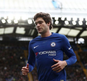 Marcos Alonso, durante un partido con el Chelsea Marcos Alonso, durante un partido con el Chelsea