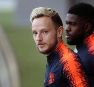 Ivan Rakitic, en un entrenamiento con el Barcelona Ivan Rakitic, en un entrenamiento con el Barcelona