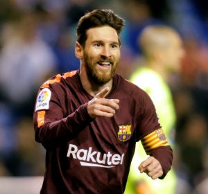Messi celebra un gol Messi celebra un gol