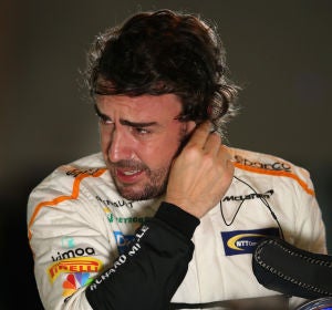 Fernando Alonso, tras una carrera Fernando Alonso, tras una carrera