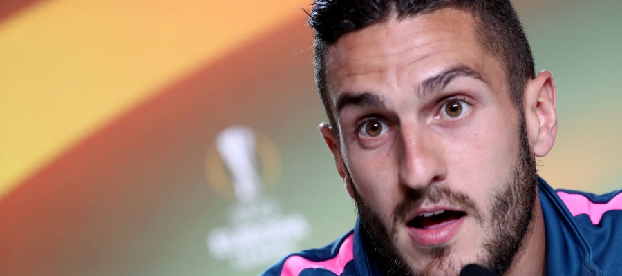 Koke, en rueda de prensa Koke, en rueda de prensa