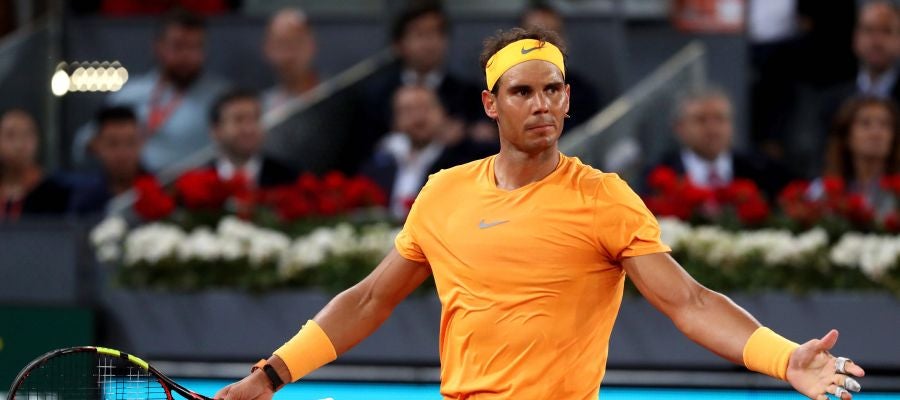 Rafa Nadal, en acción en el Mutua Madrid Open Rafa Nadal, en acción en el Mutua Madrid Open