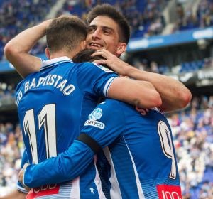 El Espanyol celebrando un gol El Espanyol celebrando un gol