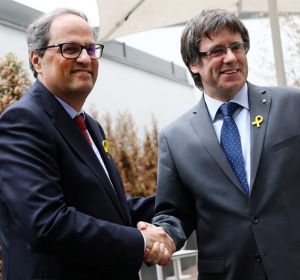 Quim Torra y Carles Puigdemont en Bruselas Quim Torra y Carles Puigdemont en Bruselas