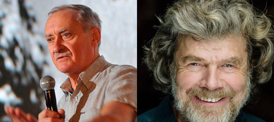 Los alpinistas Welicki y Messner Los alpinistas Welicki y Messner