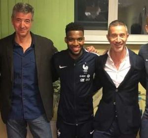 Miguel Ángel Gil Marín, con Griezmann, Lemar y Lucas Hernández Miguel Ángel Gil Marín, con Griezmann, Lemar y Lucas Hernández