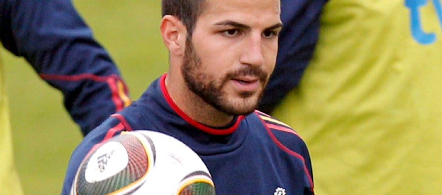 Cesc Fábregas, en un entrenamiento de la selección española Cesc Fábregas, en un entrenamiento de la selección española