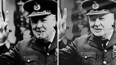 Churchill, retocado con Photoshop Churchill, retocado con Photoshop