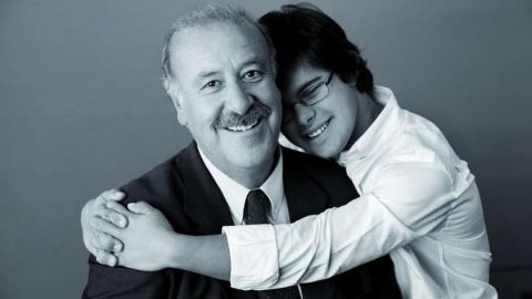 Vicente del Bosque y su hijo
