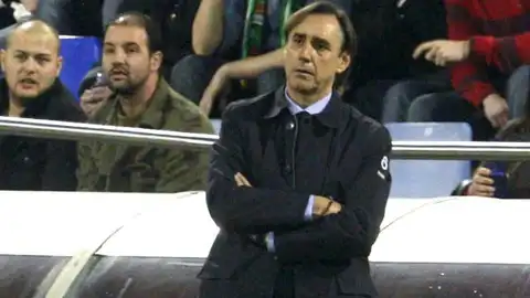 Miguel Ángel Portugal durante su último partido con el Racing Miguel Ángel Portugal durante su último partido con el Racing
