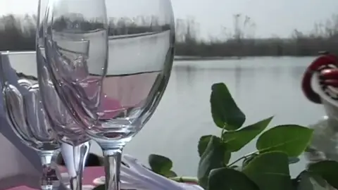 Captura San Valentín, cena, copas, río, romántico Captura San Valentín, cena, copas, río, romántico